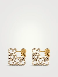 Pavé Anagram Earrings With Crystal