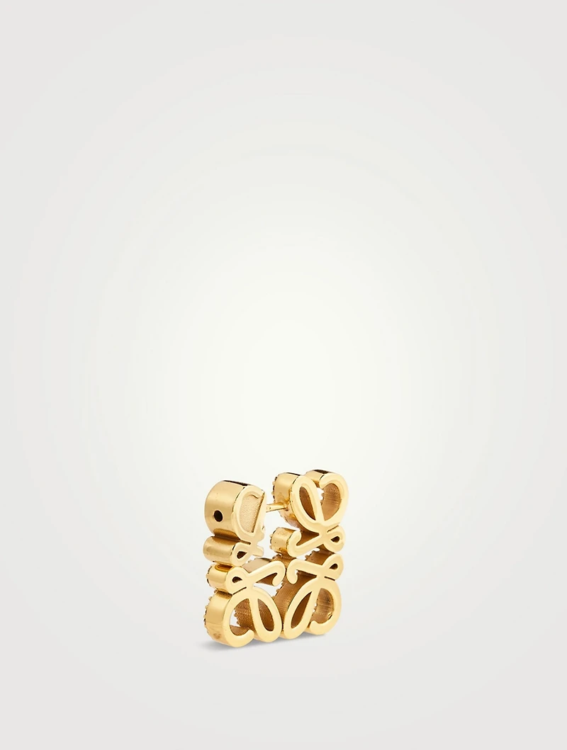 Pavé Anagram Earrings With Crystal