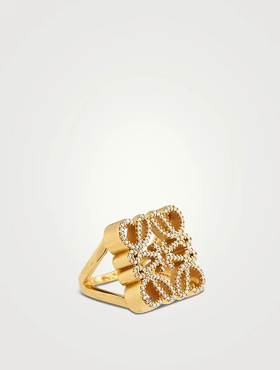 Anagram Ring With Crystals