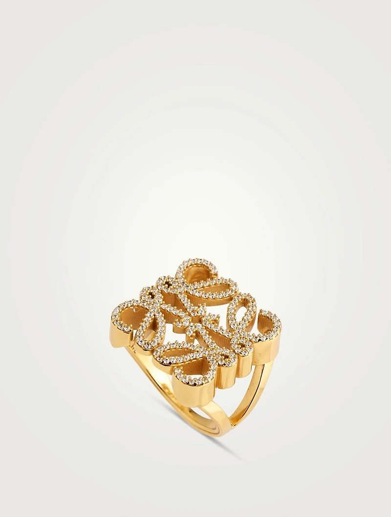 Anagram Ring With Crystals