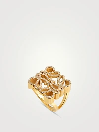 Anagram Ring With Crystals