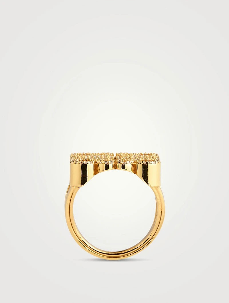 Anagram Ring With Crystals