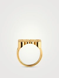 Anagram Ring With Crystals