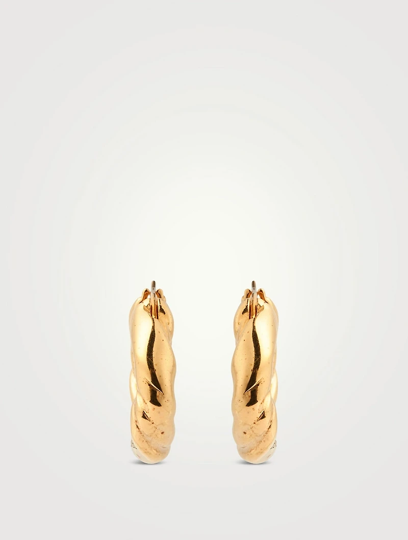 Nappa Twist Loop Earrings