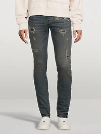 Skinny Jeans With Quilted Destroy Pockets