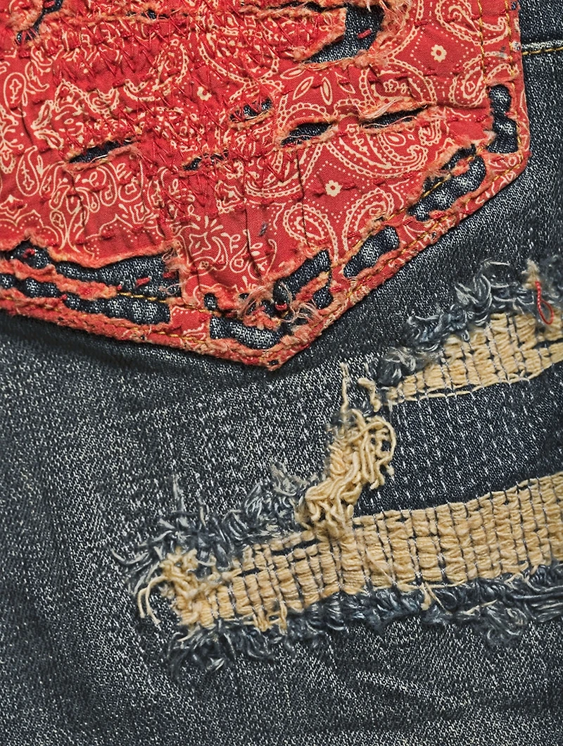 Skinny Jeans With Quilted Destroy Pockets
