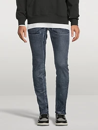 Indigo X-Ray Foil Skinny Jeans