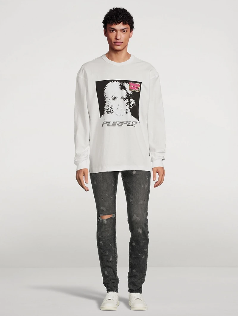 Acid Bleach Skinny Jeans
