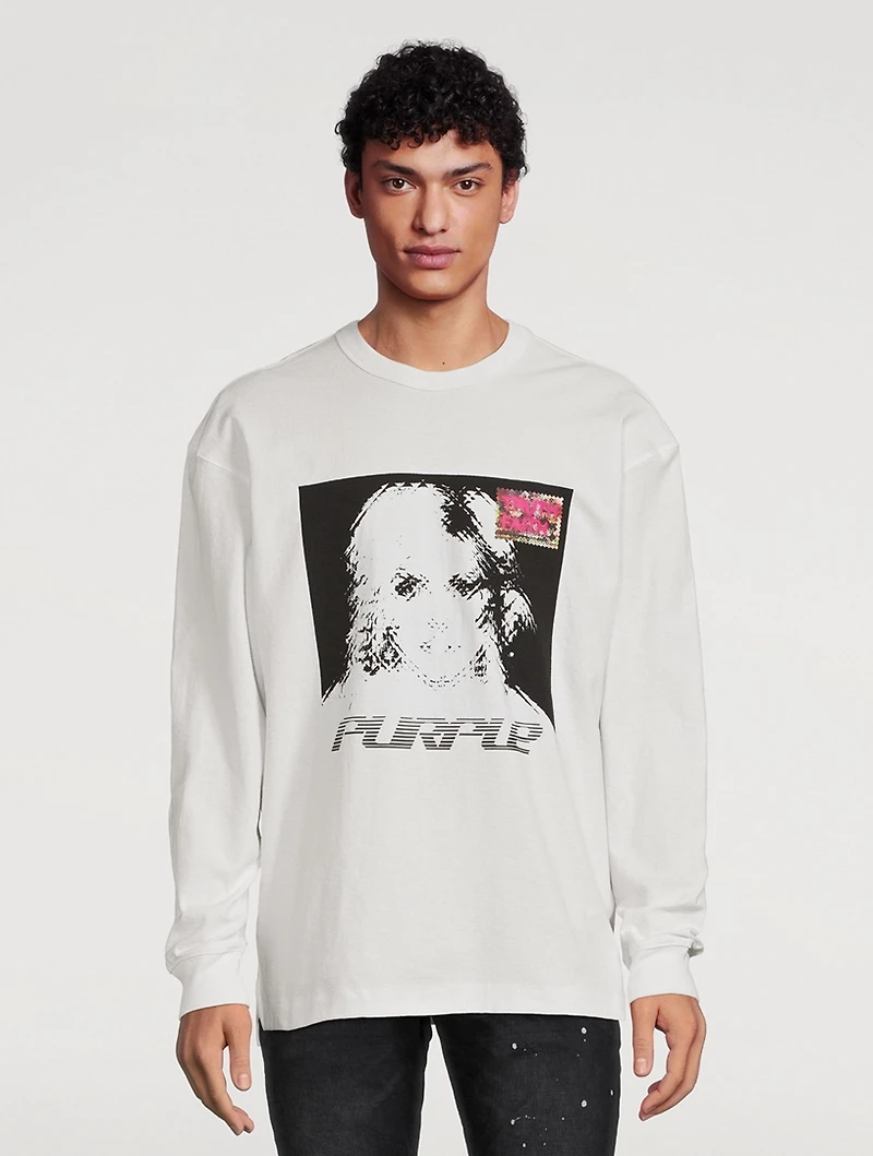 Textured Jersey Long-Sleeve T-Shirt