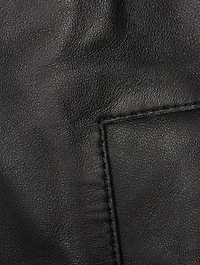 Barnes Leather Zip Bomber Jacket