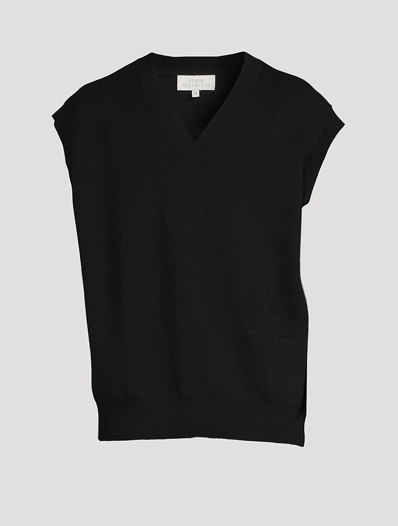 Foss Wool And Cotton Oversized Vest