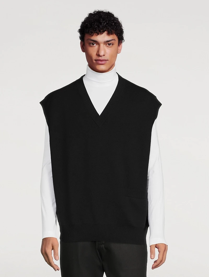 Foss Wool And Cotton Oversized Vest