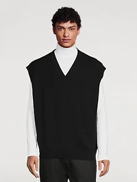 Foss Wool And Cotton Oversized Vest