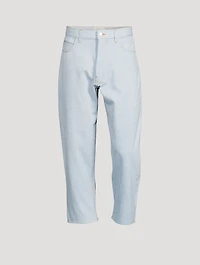 Tannaro Denim Easy Tapered Straight-Leg Pants