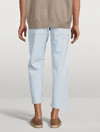 Tannaro Denim Easy Tapered Straight-Leg Pants