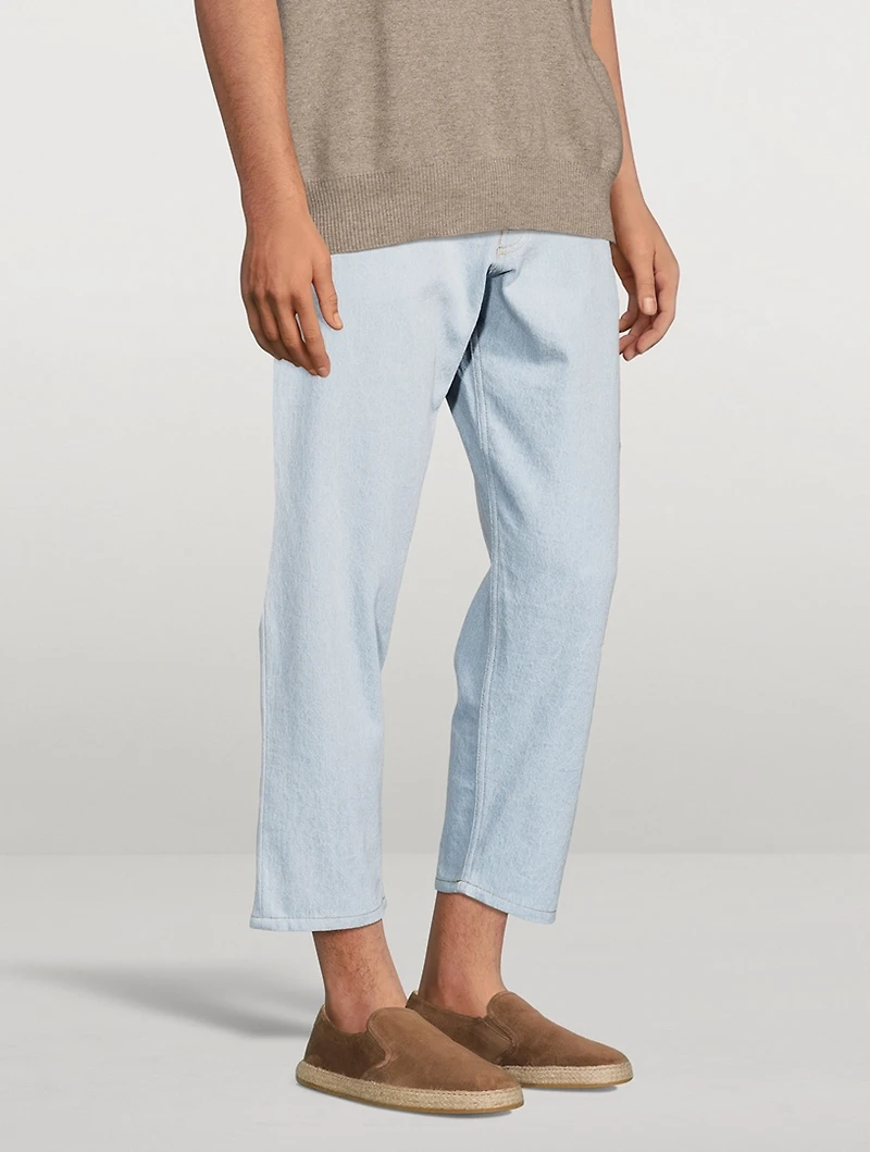 Tannaro Denim Easy Tapered Straight-Leg Pants