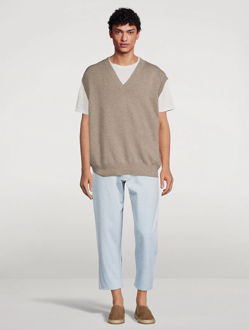 Tannaro Denim Easy Tapered Straight-Leg Pants