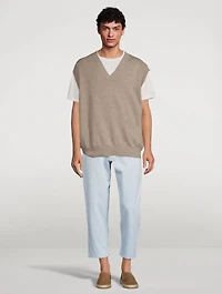 Tannaro Denim Easy Tapered Straight-Leg Pants