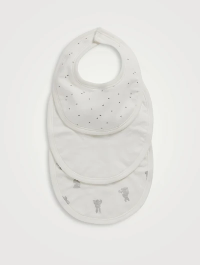 Pack of Three Cotton Printed Bibs