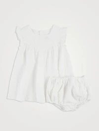 Cotton Sleeveless Dress With Bloomers