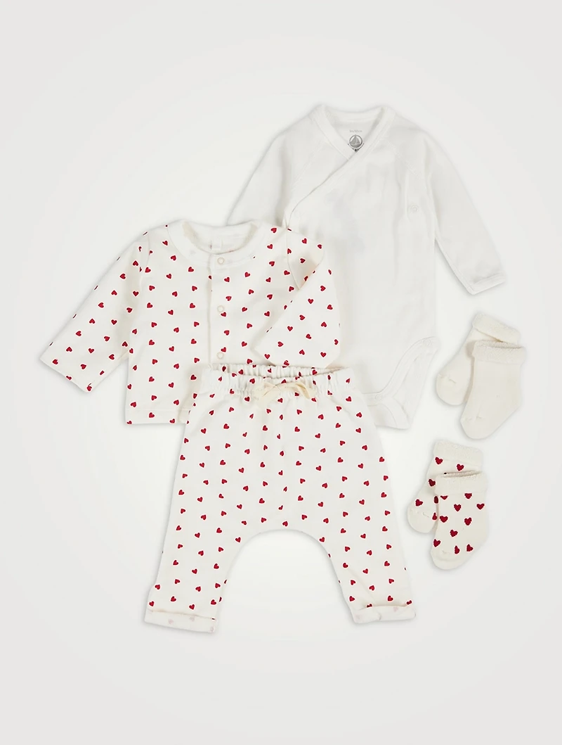 Mini Heart Patterned Gift Set