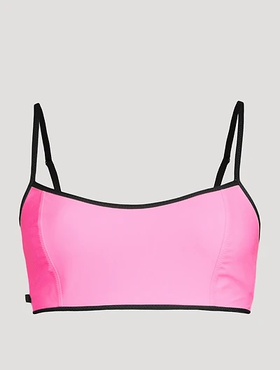Recycled Cutline Sporty Swim Top