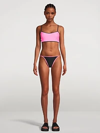 Recycled Cutline Sporty Swim Top