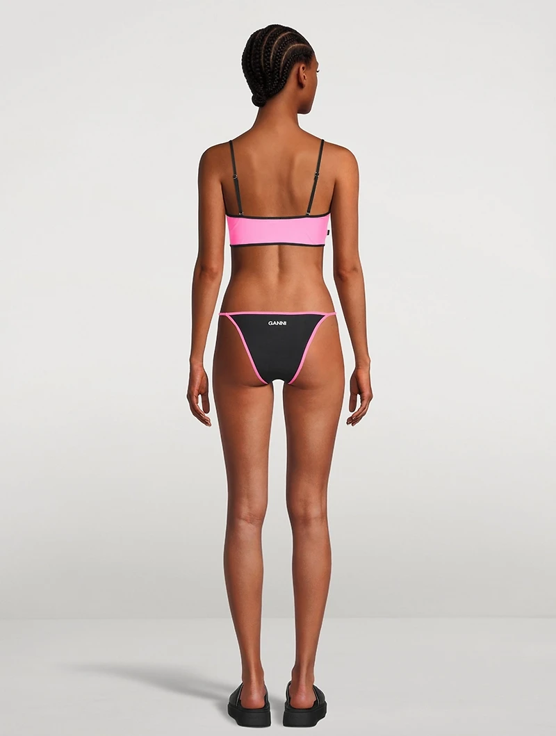 Recycled Cutline Sporty Swim Top