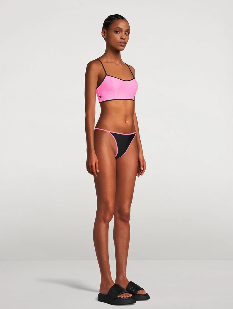 Recycled Cutline Sporty Swim Top