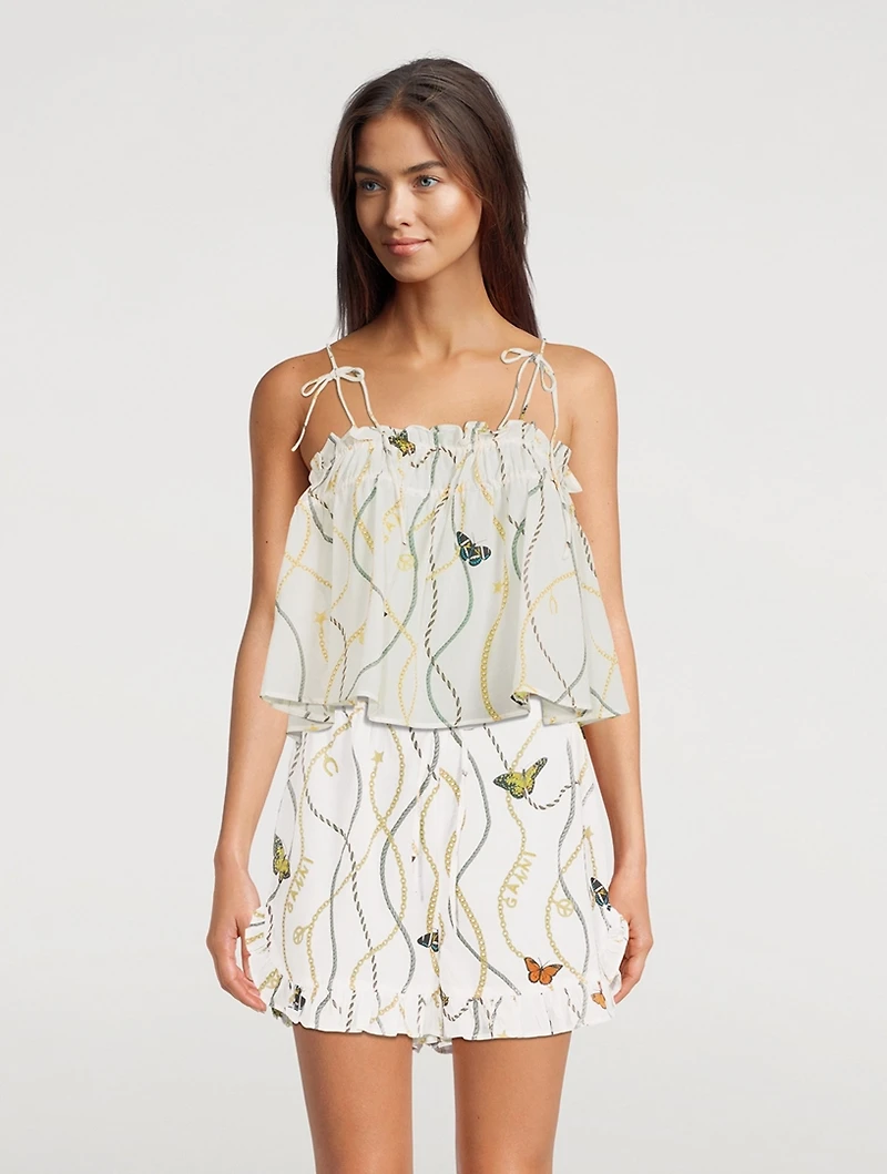 Light Cotton Tieband Strap Top