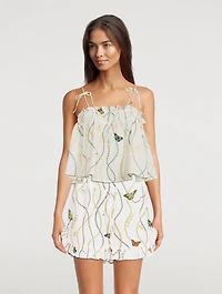 Light Cotton Tieband Strap Top