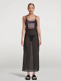 Mesh Cover-Up Slip Dress