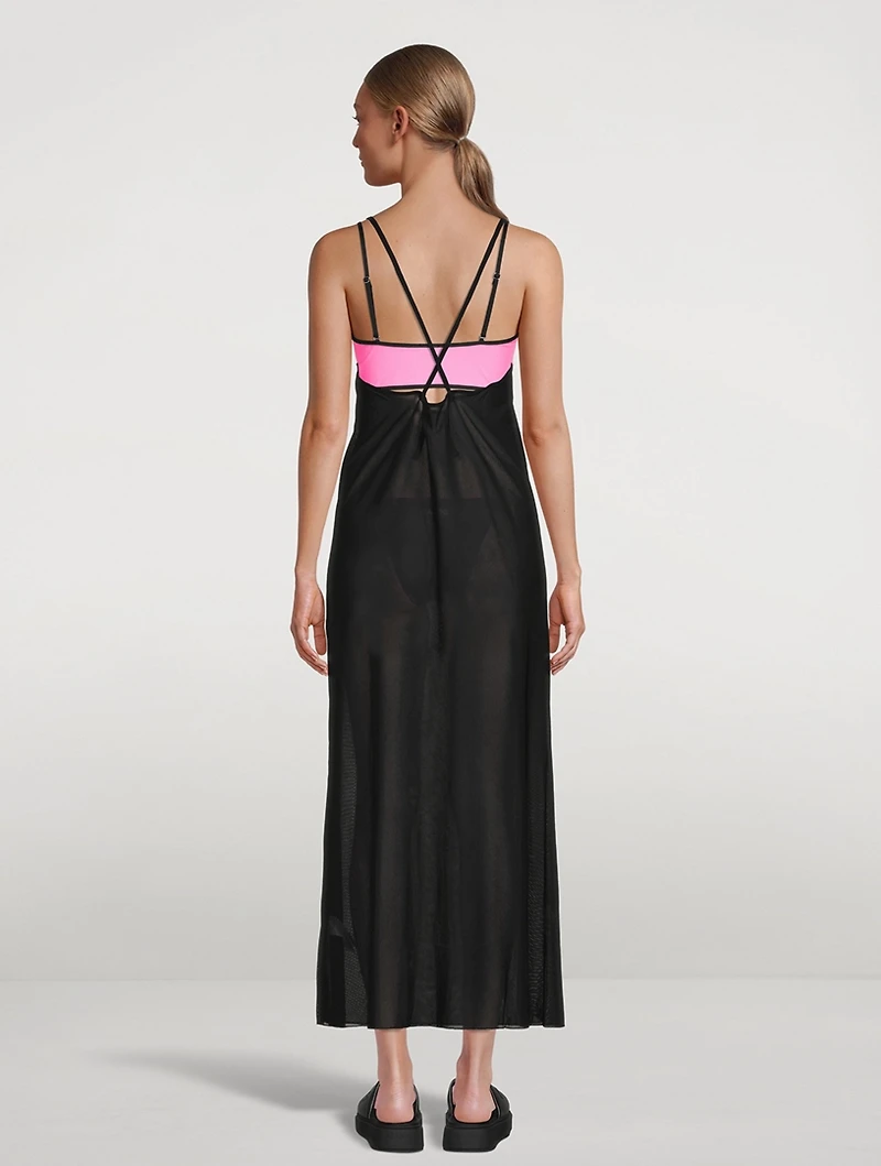 Mesh Cover-Up Slip Dress