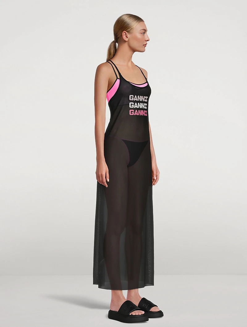 Mesh Cover-Up Slip Dress