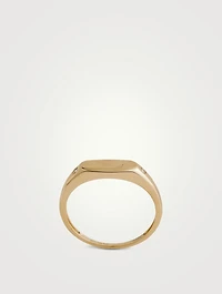 14K White Gold Ring With Diamonds