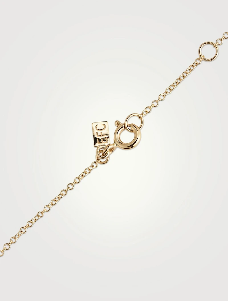 14K Gold Ultimate Teardrop Necklace With White Quartz And Diamonds