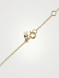 14K Gold Ultimate Teardrop Necklace With White Quartz And Diamonds