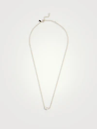 14K Gold Diamond And Pearl Necklace