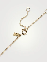 14K Gold Diamond And Pearl Necklace