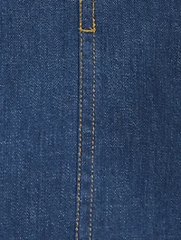 Cotton And Linen Denim Short-Sleeve Shirt