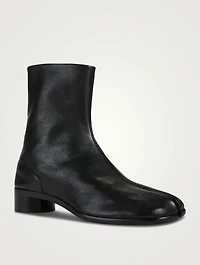 Tabi Camel Leather Ankle Boots