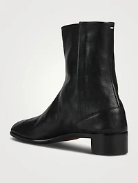 Tabi Camel Leather Ankle Boots