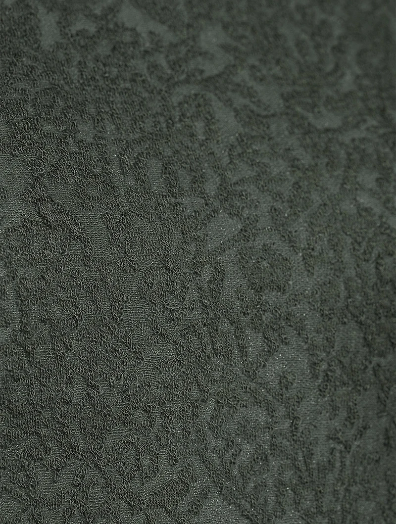 Wool-Blend Lace Fitted Shirt