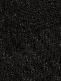 Mockneck Long-Sleeve A-Line Dress
