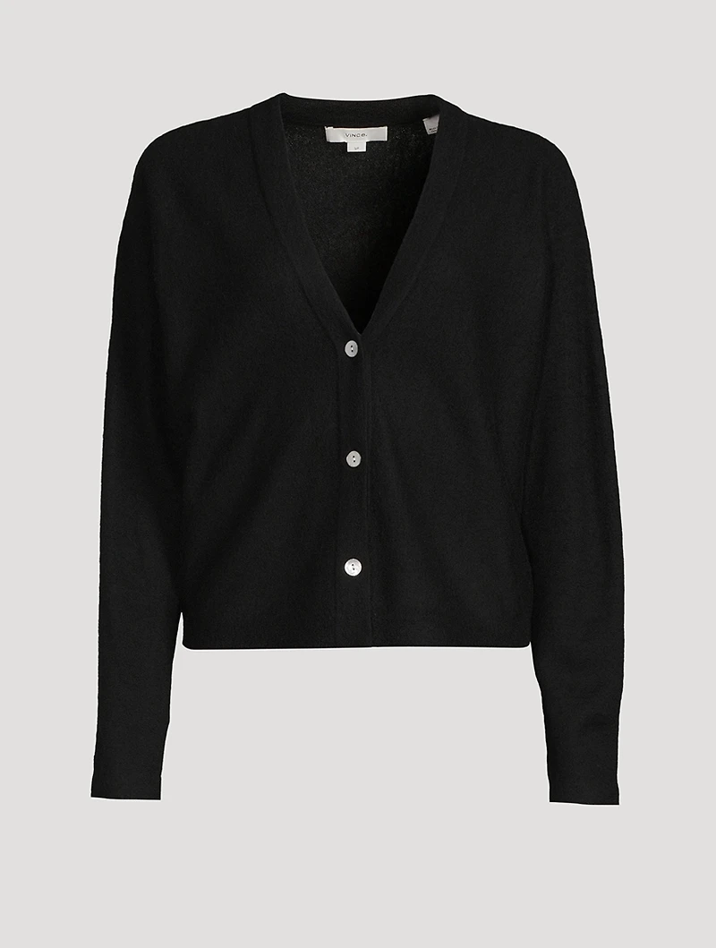 Cashmere Dolman-Sleeve Cardigan