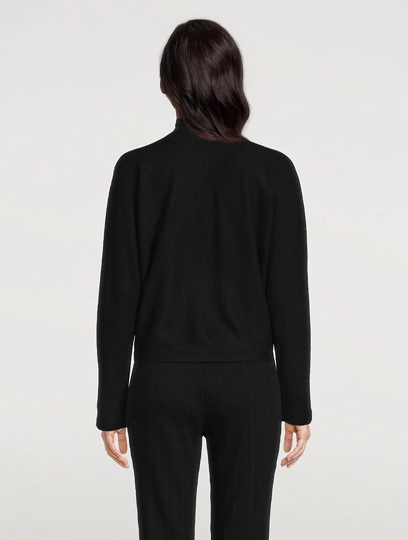 Cashmere Dolman-Sleeve Cardigan