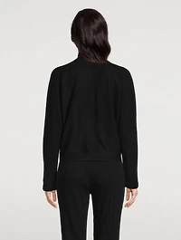 Cashmere Dolman-Sleeve Cardigan