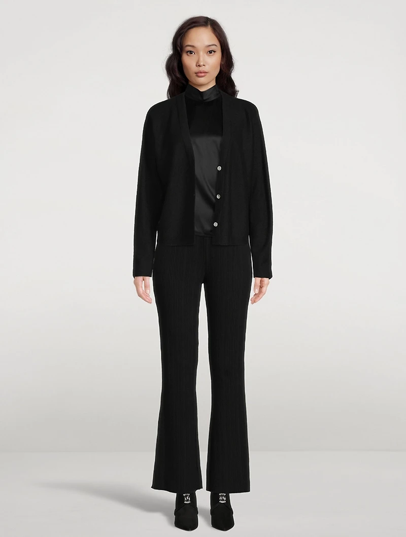 Cashmere Dolman-Sleeve Cardigan