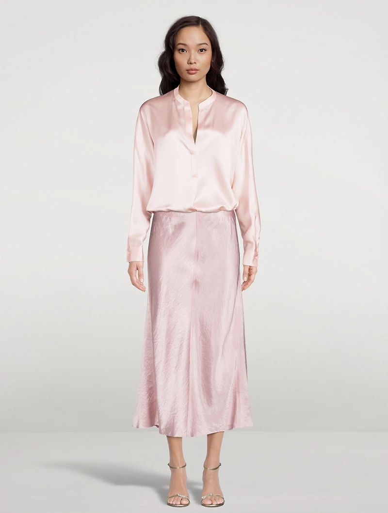 Silk Long-Sleeve Blouse