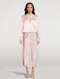 Silk Long-Sleeve Blouse